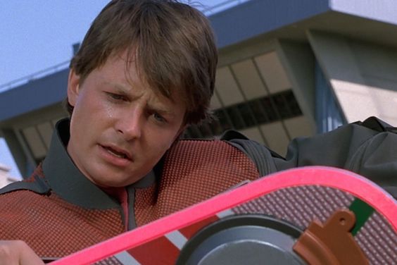 Marty McFly with Hoverboard