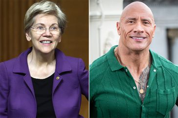 Elizabeth Warren, Dwayne Johnson