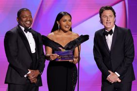 Mekhi Phifer, Mindy Kaling, and Zach Braff speak onstage during the 76th Primetime Emmy Awards at Peacock Theater on September 15, 2024