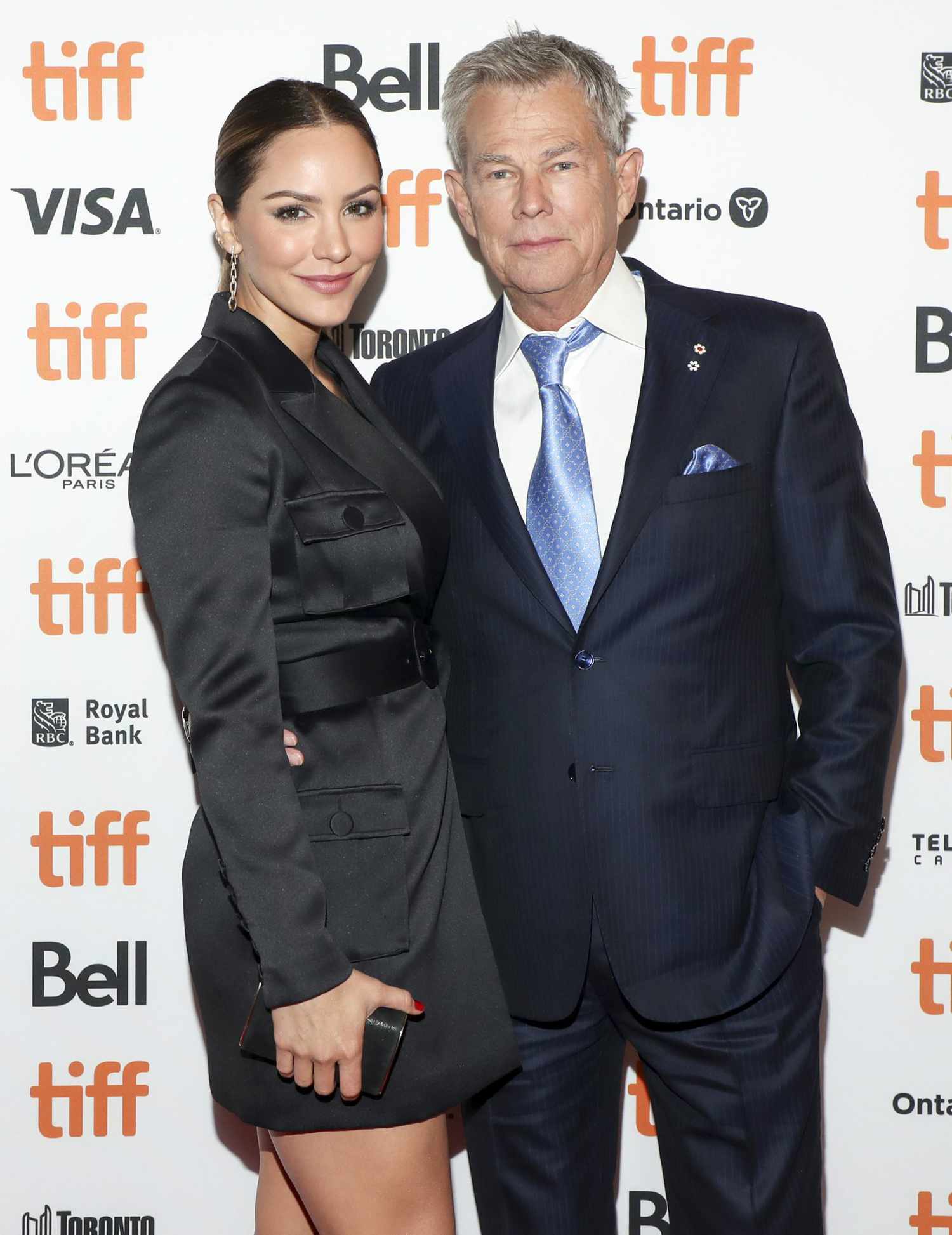 TORONTO, ONTARIO - SEPTEMBER 09: (L-R) Katherine McPhee and David Foster attend the "David Foster: Off The Record" premiere during the 2019 Toronto International Film Festival at The Elgin on September 09, 2019 in Toronto, Canada. (Photo by Jemal Countess/WireImage)