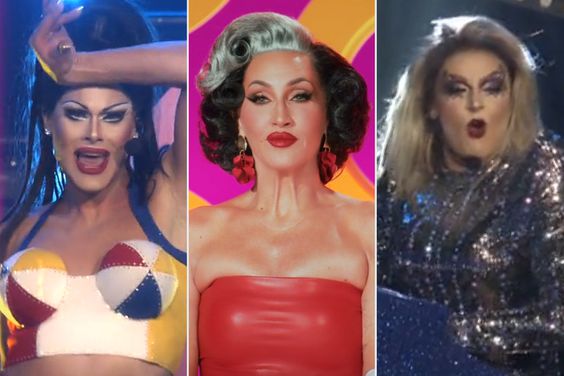 Scarlet Envy as Katy Perry, Michelle Visage, Jan as Lady Gaga RuPaul's Drag Race