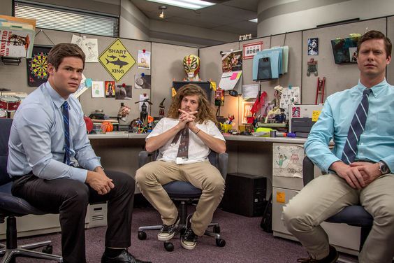 Workaholics Season 5 - "Front Yard Wrestling" L to R: Adam DeVine, Blake Anderson and Anders Holm