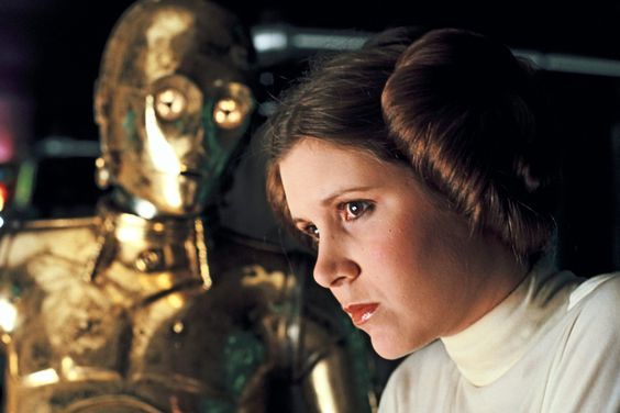 Star WarsAnthony Daniels as C-3PO and Carrie Fisher as Princess Leia