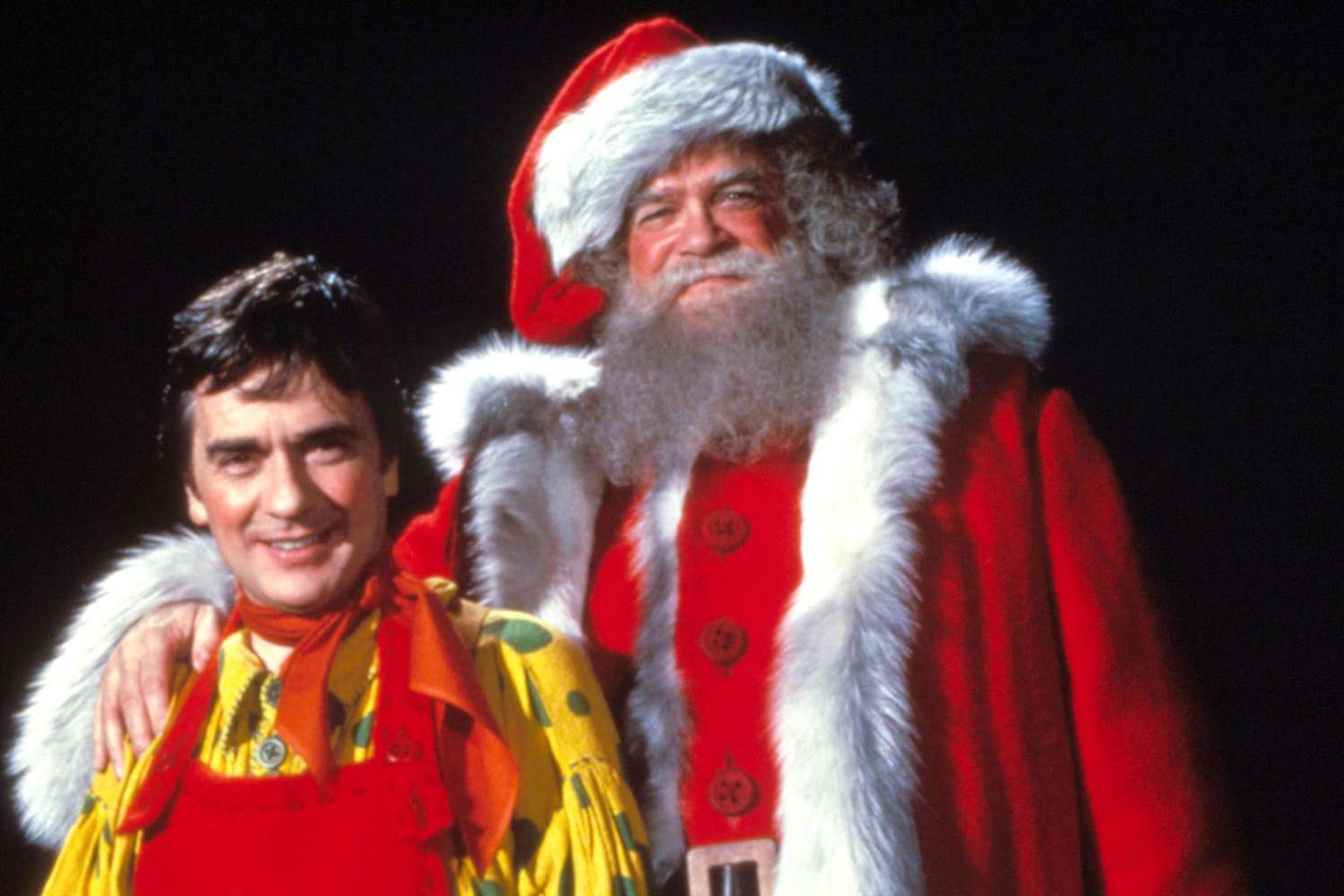 SANTA CLAUS: THE MOVIE, from left: Dudley Moore, David Huddleston, 1985, &copy;TriStar Pictures/courtesy