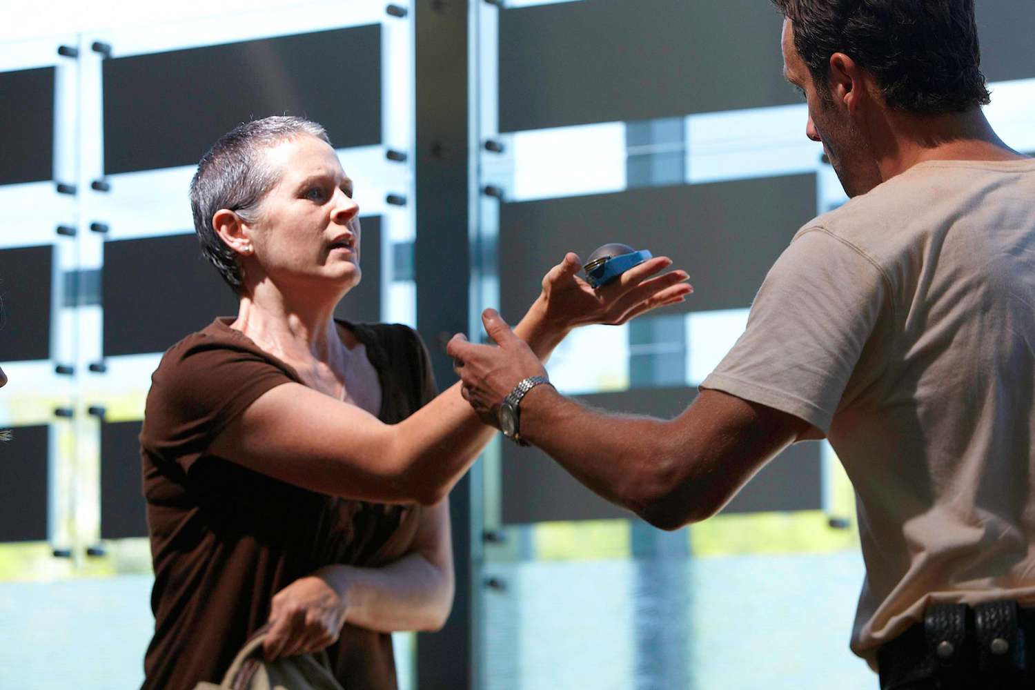 Carol (Melissa Suzanne McBride) and Rick Grimes (Andrew Lincoln)