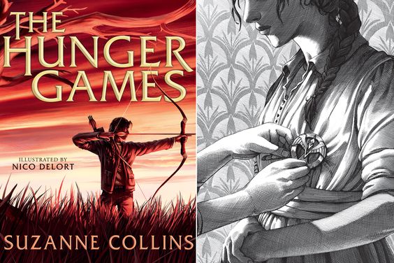 The illustrated edition of "The Hunger Games" by Suzanne Collins, with illustrations by Nico Delort