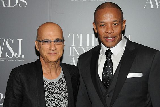 ALL CROPS: 458495086 Honorees Jimmy Iovine (L) and Dr. Dre attend WSJ. Magazine 2014 Innovator Awards at Museum of Modern Art on November 5, 2014 in New York City. (Photo by Desiree Navarro/WireImage)