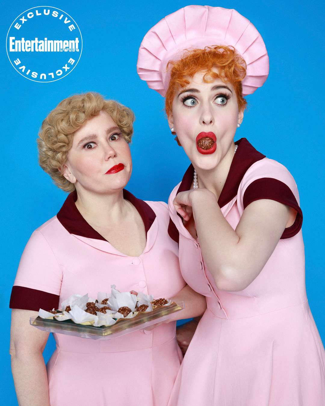 Alex Borstein and Rachel Brosnahan channel Ethel and Lucy