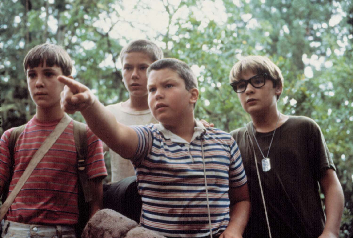 STAND BY ME, Wil Wheaton, River Phoenix, Jerry O'Connell, Corey Feldman