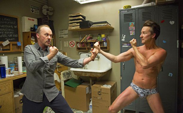 BIRDMAN Michael Keaton and Edward Norton