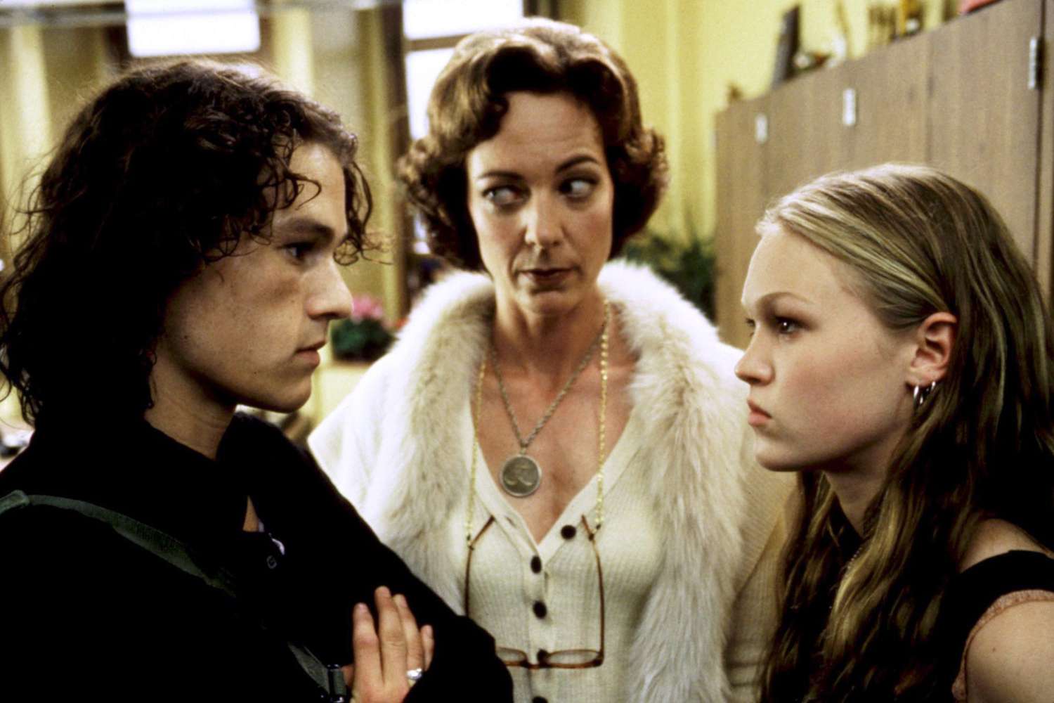 10 THINGS I HATE ABOUT YOU, Heath Ledger, Allison Janney, Julia Stiles, 1999, confrontation