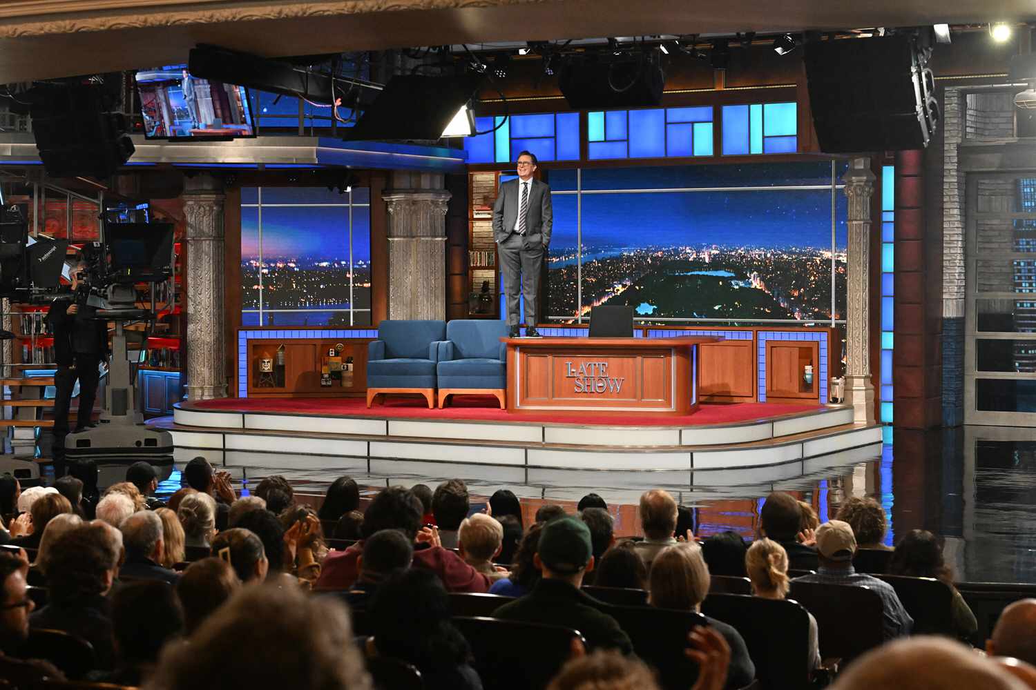 The Late Show with Stephen Colbert during Thursday's October 11, 2023 show.