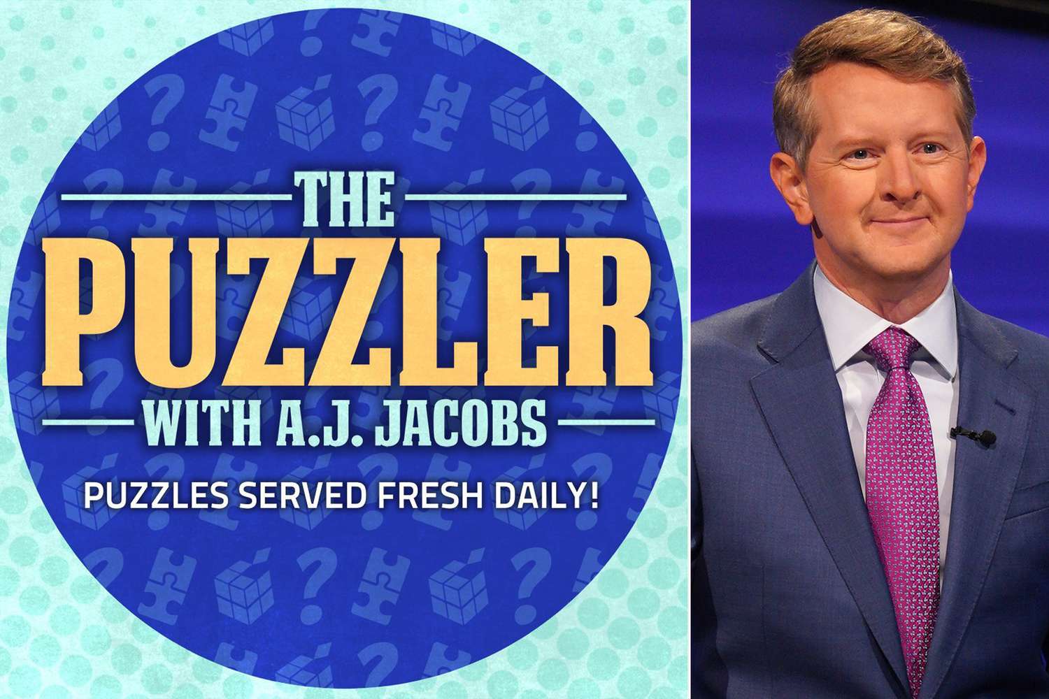 The Puzzler podcast logo, Ken Jennings