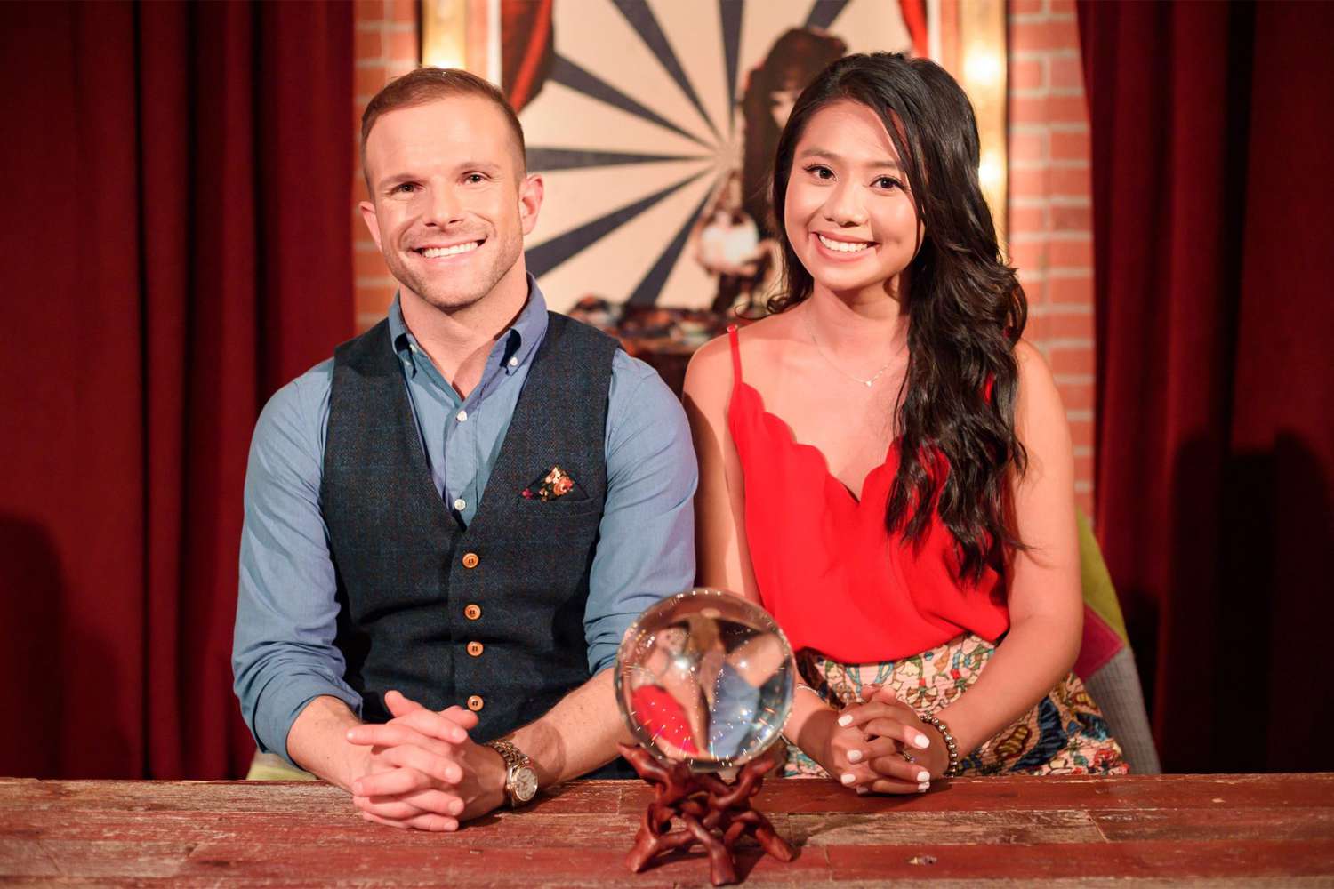 Co-hosts Zac Young and Vivian Chan, as seen on Freakshow Cakes, Season 1. CR: Scott Gries/Cooking Channel