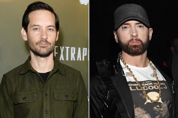 Split of Tobey Maguire and Eminem 