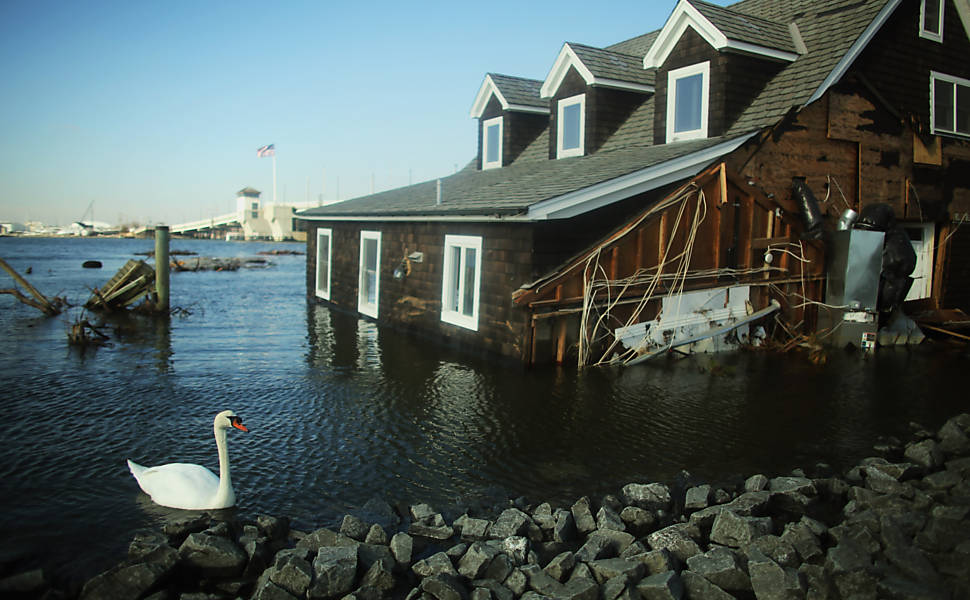 Imagens de New Jersey após furacão Sandy, em 2012