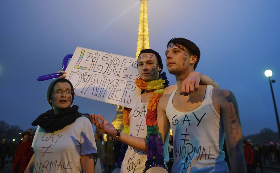 Protesto contra o casamento gay