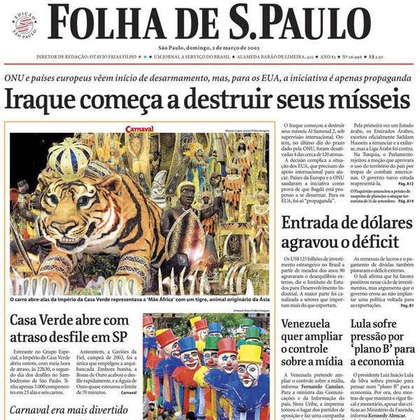 Relembre a Guerra do Iraque pelo acervo da Folha