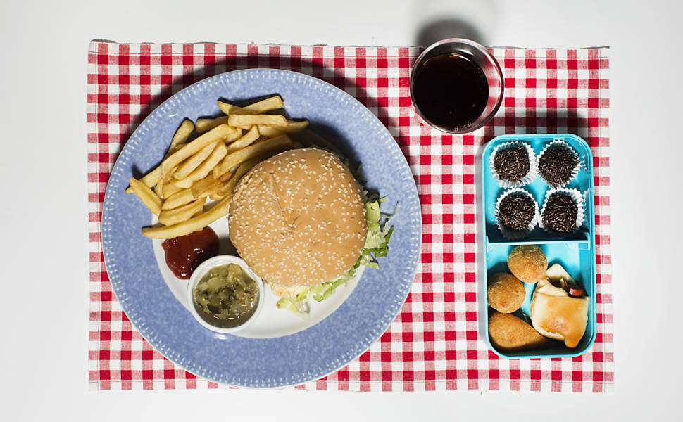 Opções de merenda em escolas em tempo integral