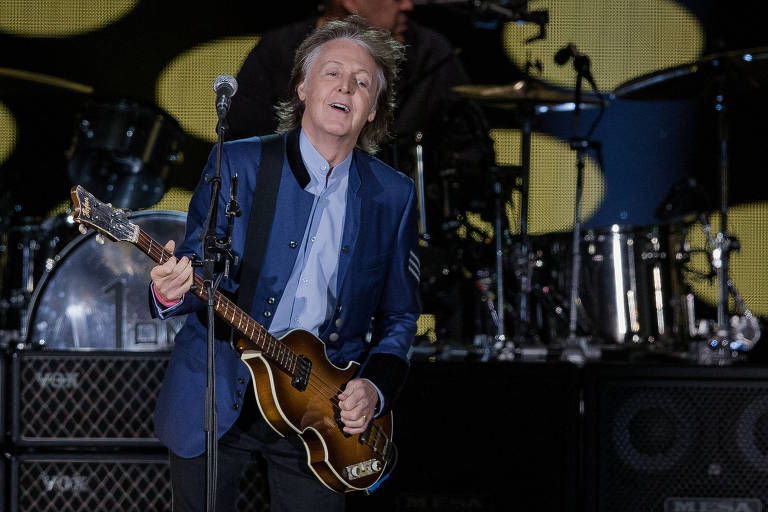 0O cantor britânico Paul McCartney se apresenta no Allianz Parque na zona oeste de São Paulo, em 2017