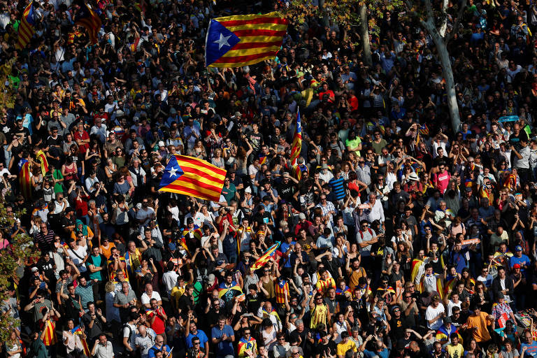 Manifestação pela independência da Catalunha