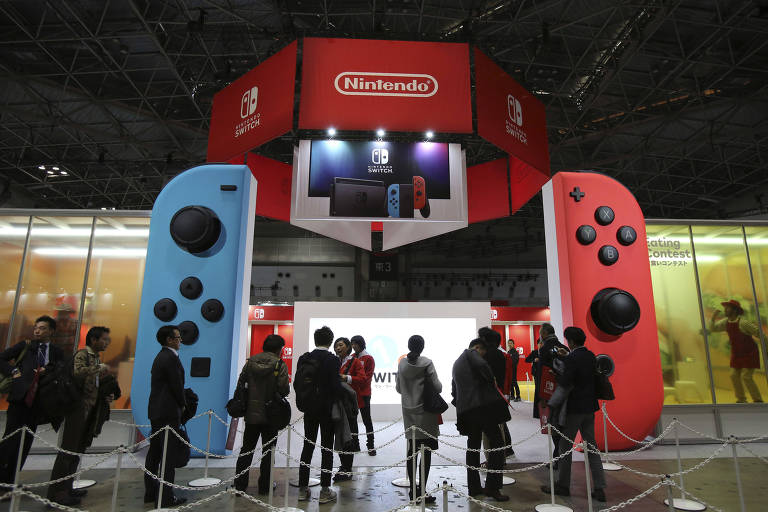 Experiência com console Switch da Nintendo em Tóquio, Japão