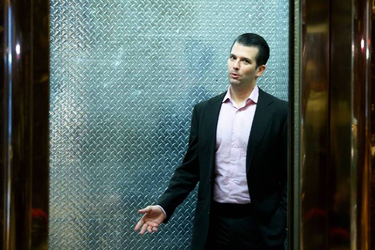 Donald Trump Jr., em novembro de 2016; filho do presidente fez contato com WikiLeaks na campanha