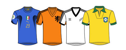 Imagem para chamada em página e reportagem para o especial 'Camisas Históricas' da Copa do Mundo