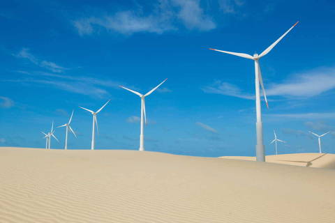 Aerogeradores do parque eolico da Queiroz Galvao Energia em Itacarai, no Ceara. Foto: Ari Versiani/Divulgacao ***DIREITOS RESERVADOS. NÃO PUBLICAR SEM AUTORIZAÇÃO DO DETENTOR DOS DIREITOS AUTORAIS E DE IMAGEM***