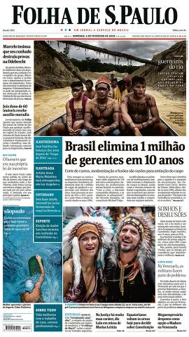 Capa da Edição São Paulo da Folha