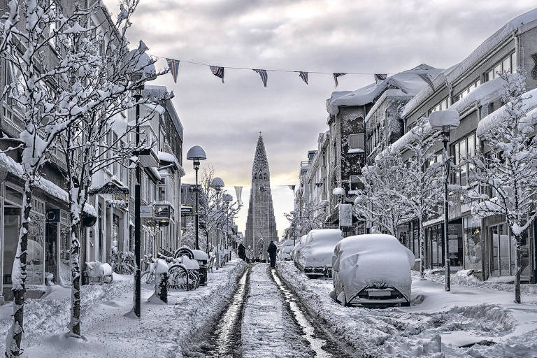 Islândia no inverno