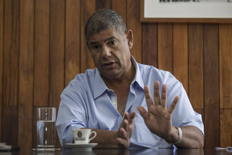 Milton Leite (União Brasil), presidente da Câmara Municipal, durante entrevista à Folha