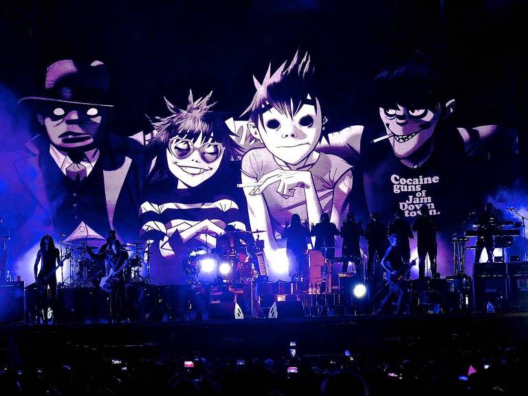 Show da Banda Gorillaz em Bogotá em 2018