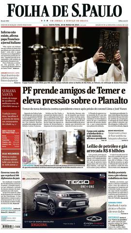 Capa da Edição São Paulo da Folha