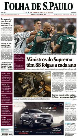 Capa da Edição São Paulo da Folha