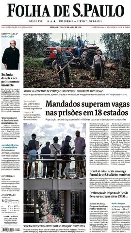 Capa da Edição São Paulo da Folha