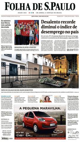 Capa da Edição São Paulo da Folha