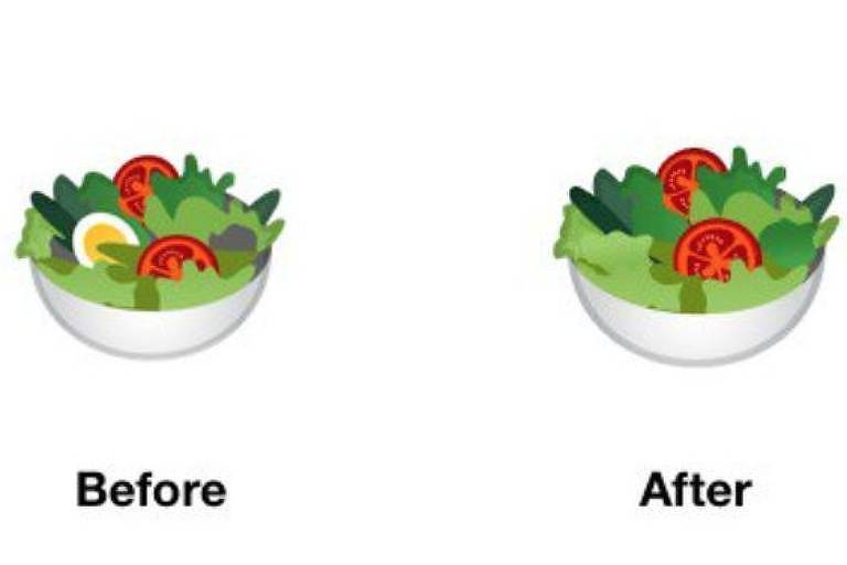 Para agradar veganos, Google tira ovo de emoji de salada em nova versão do Android