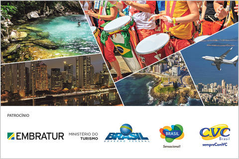 imagens com logos do seminário Turismo e a internacionalização do brasil