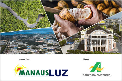 Imagem com logos do Seminário O futuro da Amazônia