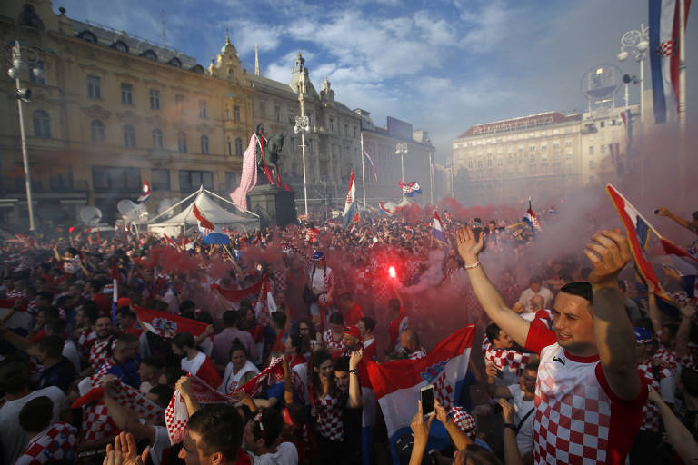 Zagreb em festa para a final da Copa do Mundo