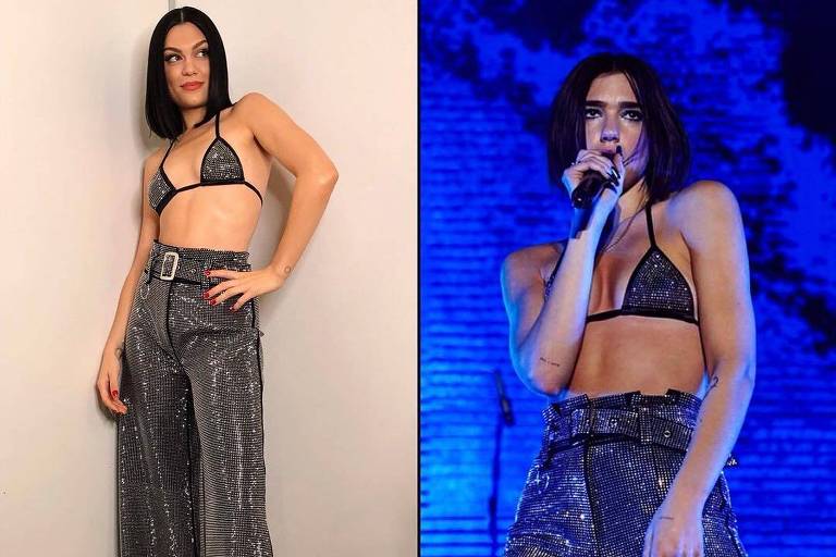 Jessie J brinca ao usar roupa igual a de Dua Lipa e propõe um dueto