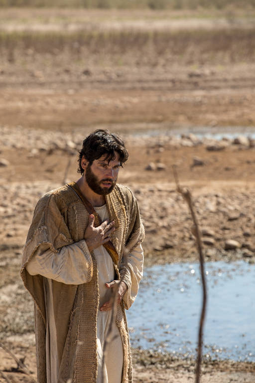 Jesus (Dudu Azevedo) em novela da RecordTV