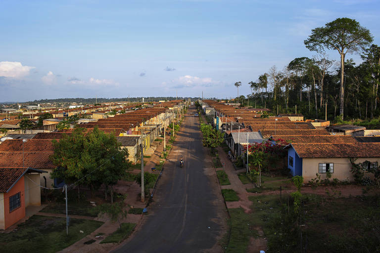 Reassentamento construído na periferia de Altamira para abrigar abrigar os moradores que foram removidos para a construção de Belo Monte