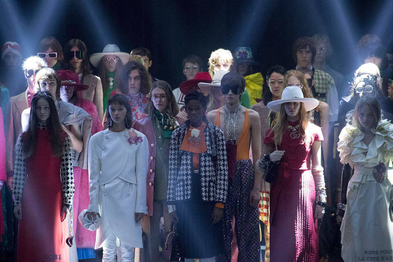 Desfile da Gucci em Paris, em 2018