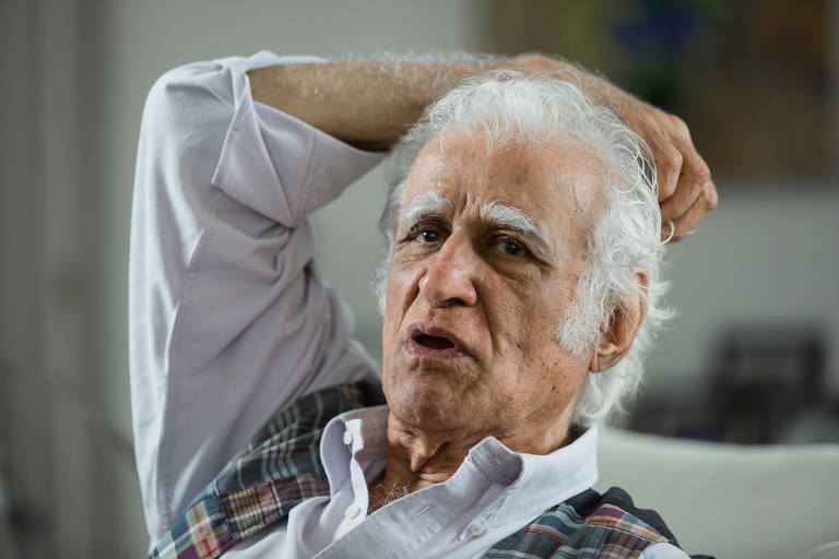 Retrato feito durante entrevista com o cartunista e ilustrador Ziraldo em seu aniversário de 85 anos