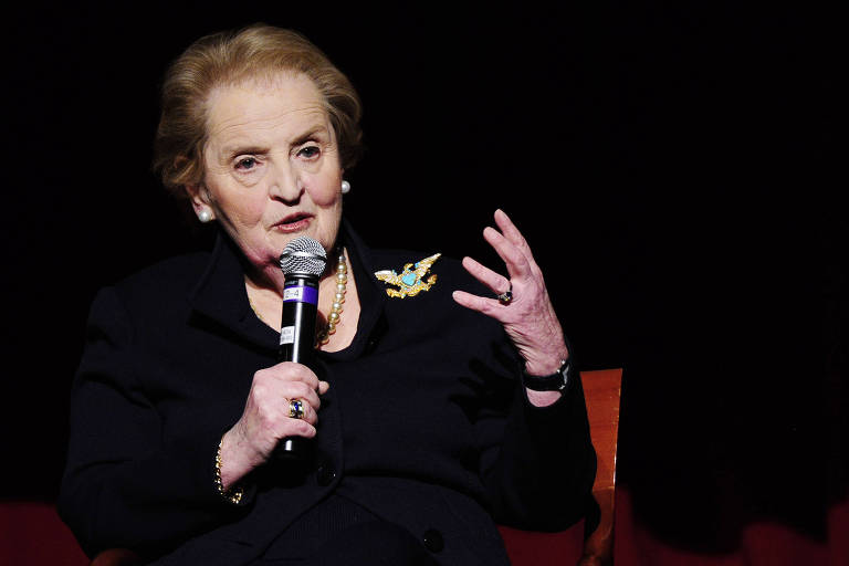 A ex-secretária de Estado americana Madeleine Albright durante evento na Universidade de Nova York 