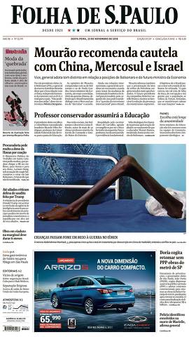 Capa da Edição São Paulo da Folha