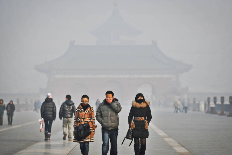 Onda de poluição do ar atinge Pequim em 13 de janeiro de 2013