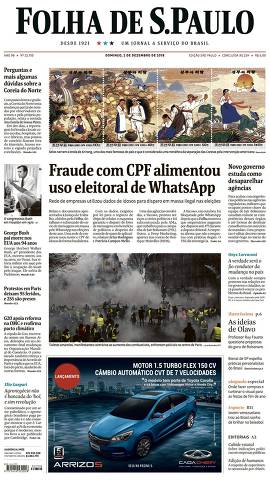 Capa da Edição São Paulo da Folha